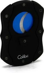 Cutter de trabuc cu ghilotină dublă Colibri 'Cut' negru/albastru