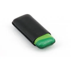 Husă mare Davidoff Escurio negru cu verde pentru trabucuri