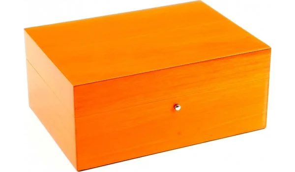 Humidor Gentili portocaliu pentru 20 de trabucuri