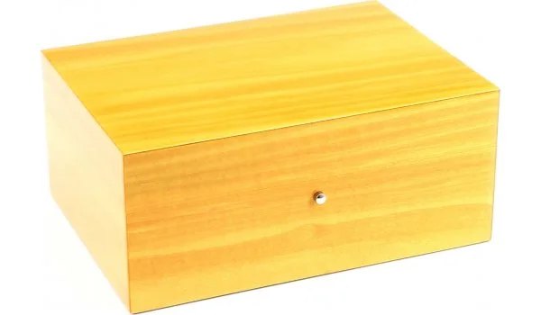 Humidor Gentili galben pentru 10 trabucuri