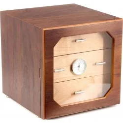 Humidor adorini Chianti M Deluxe cu sertare din nuc și front din lemn