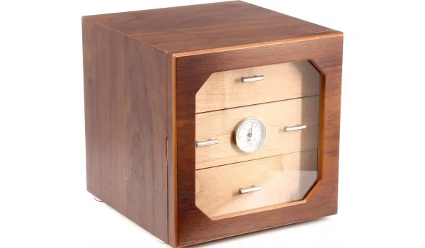 Humidor adorini Chianti M Deluxe cu sertare din nuc și front din lemn