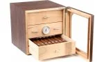 Humidor adorini Chianti M Deluxe cu sertare din nuc și front din lemn