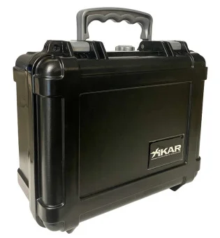Humidor de voiaj Xikar, din plastic negru, pentru 20 de trabucuri (225XI)