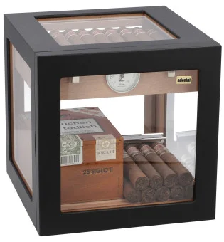 Humidor Adorini Cube Deluxe negru imagine 5