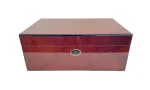 Humidor Daniel Marshall castaniu cu finisaj de nod lemnos imagine 4