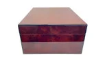 Humidor Daniel Marshall castaniu cu finisaj de nod lemnos imagine 5