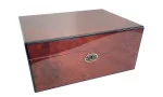Humidor Daniel Marshall maro-auriu cu finisaj de nod lemnos imagine 3