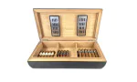 Humidor bambus negru mătuit convex 80 imagine 2