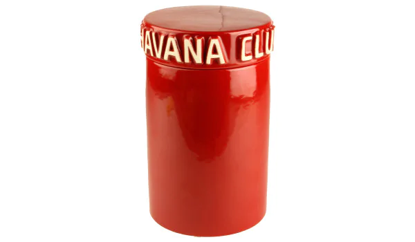 Borcan roșu pentru trabucuri Havana Club Tinaja