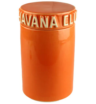 Borcan portocaliu pentru trabucuri Havana Club Tinaja