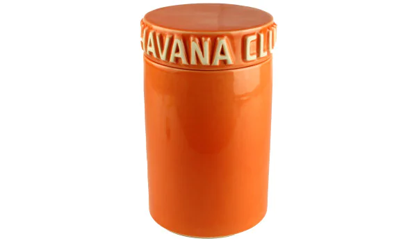 Borcan portocaliu pentru trabucuri Havana Club Tinaja