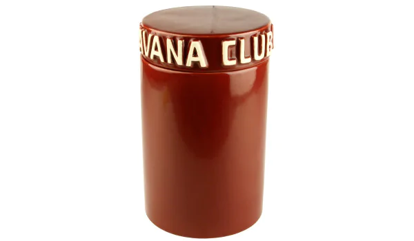 Borcan roșu închis pentru trabucuri Havana Club Tinaja