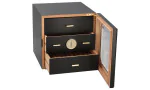 Sertar pentru adorini Humidor Chianti medium negru cu gaura pentru higrometru imagine 8