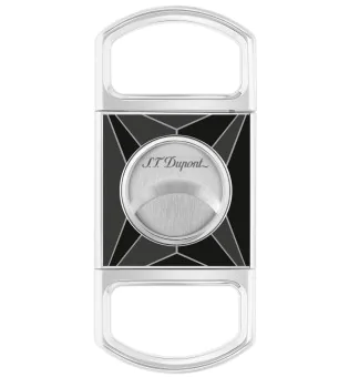Tăietor de trabucuri S.T. Dupont Fire X Black lăcuit cu crom 003370