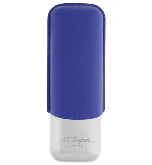 Husă S.T. Dupont pentru 2 trabucuri, albastru și crom 183267