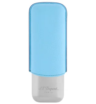 Husă S.T. Dupont pentru 2 trabucuri, turcuaz și crom 183264