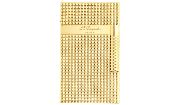 Brichetă S.T. Dupont S.T. Dupont Le Grand Cling galben auriu cu model cu romburi C23009