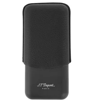 Husă S.T. Dupont pentru 3 trabucuri, negru mat 183340