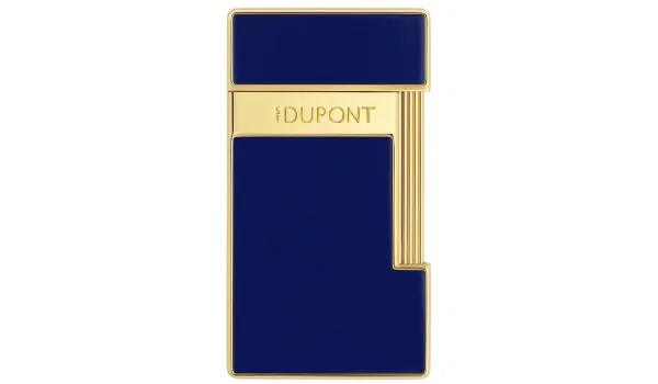 Brichetă S.T. Dupont Slimmy albastră cu lac auriu 028225