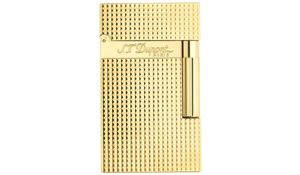 Brichetă S.T. Dupont Ligne 2 16284 galben auriu cu model cu romburi
