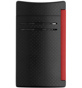 Brichetă S.T. Dupont Maxijet negru mat cu efect perforat roșu