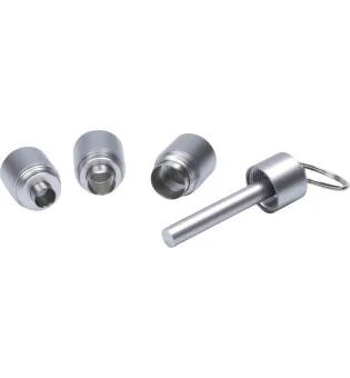 Perforator de trabucuri argintiu cu 3 lame