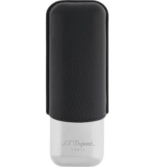 Husă S.T. Dupont pentru 2 trabucuri negru/crom 183260