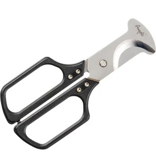 Foarfecă Angelo High-End pentru trabucuri, metal negru și argintiu