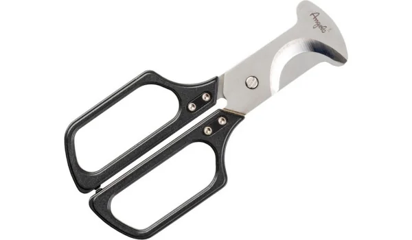 Foarfecă Angelo High-End pentru trabucuri, metal negru și argintiu