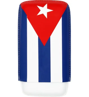 Carcasă cu steagul cubanez pentru 3 trabucuri