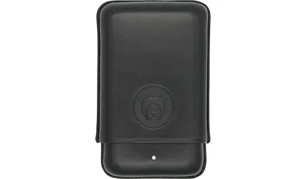 Husă neagră Bulldog by Dunhill pentru 3 trabucuri Robusto