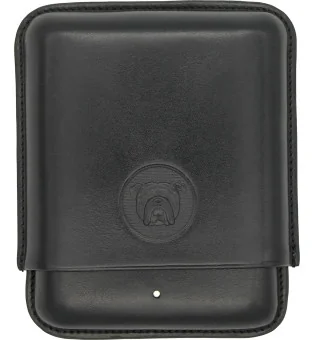 Husă neagră Bulldog by Dunhill pentru 4 trabucuri Robusto