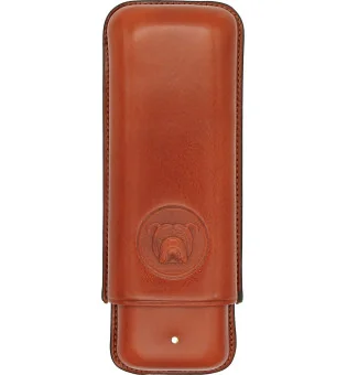 Husă maro Bulldog by Dunhill pentru 2 trabucuri Corona Extra