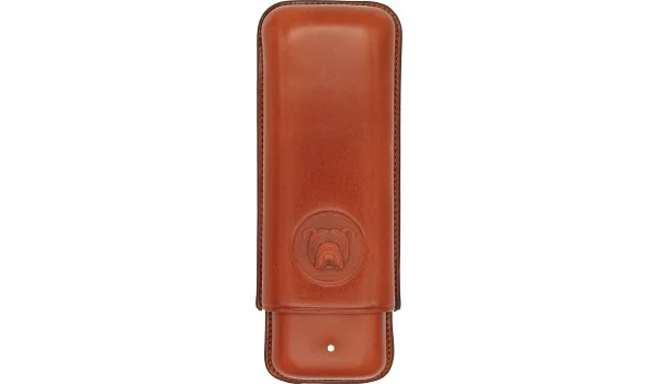 Husă maro Bulldog by Dunhill pentru 2 trabucuri Corona Extra