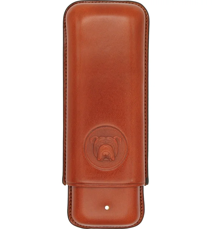 Husă maro Bulldog by Dunhill pentru 2 trabucuri Corona Extra
