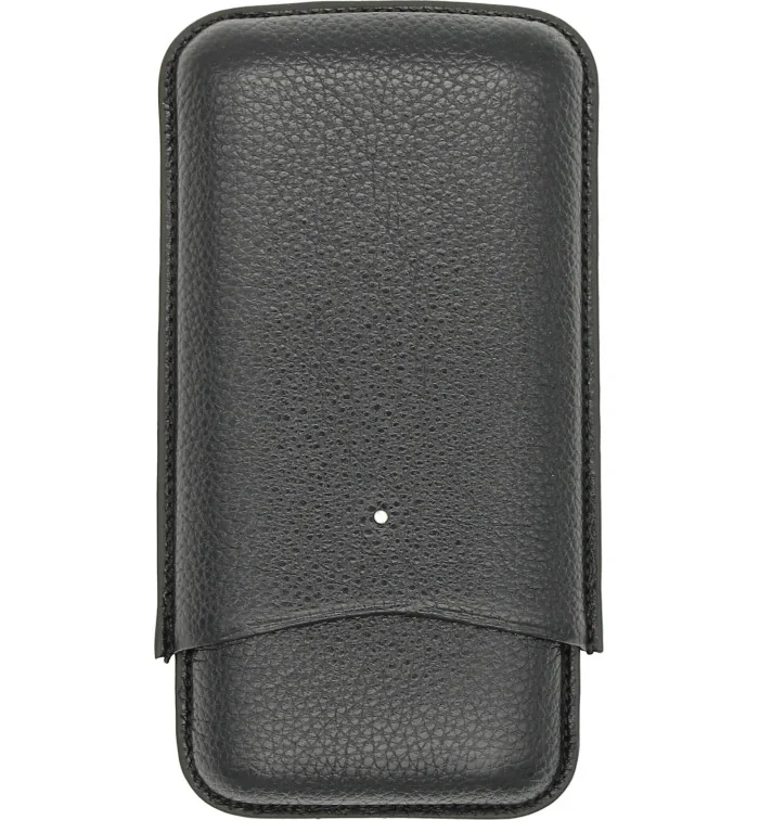 Husă neagră White Spot by Dunhill pentru 3 trabucuri Corona Extra