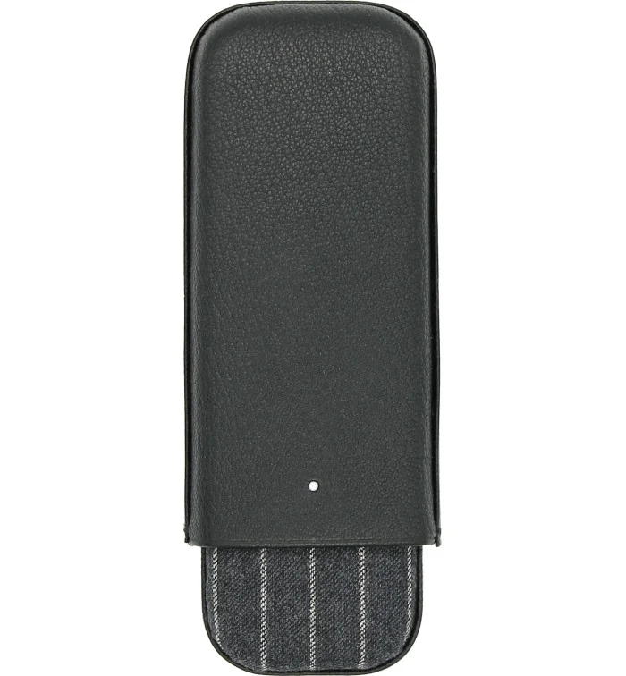 Husă Dunhill Highland, negru și gri cu dungi albe, pentru trabucuri