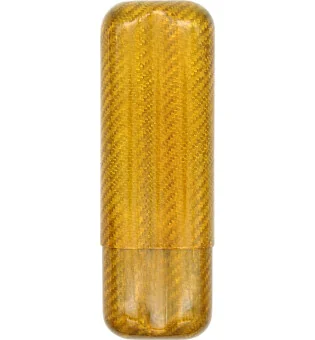 Husă din fibră de carbon aurie pentru 2 trabucuri cu diametru 57