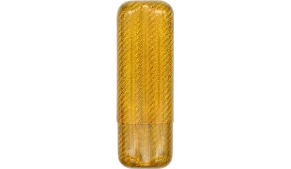 Husă din fibră de carbon aurie pentru 2 trabucuri cu diametru 57 imagine 2