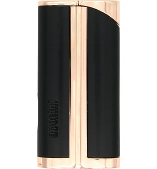 Brichetă cu un singur jet adorini Curve negru cu roz auriu, cu perforator de trabuc inclus