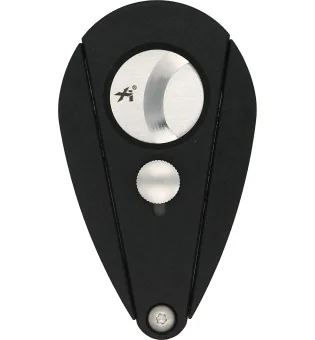 Cuțit trabuc negru cu lamă dublă Xi2 Xikar