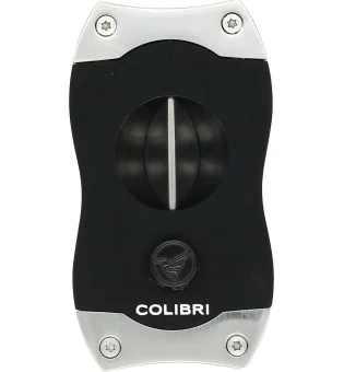 Cutter trabuc Colibri V-Cut negru/crom