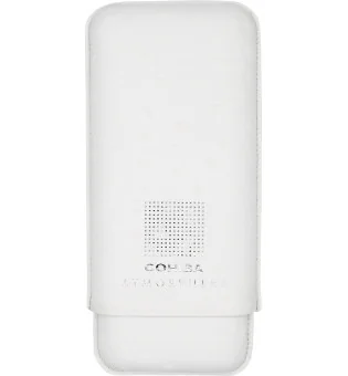 Husă Cohiba Atmosphere din piele pentru trabucuri, alb și argintiu