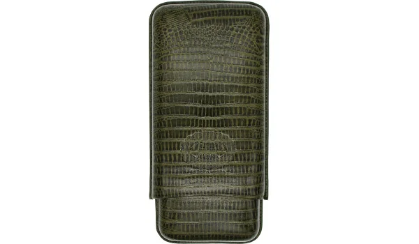 Husă Hoyo de Monterrey din piele verde pentru 3 trabucuri