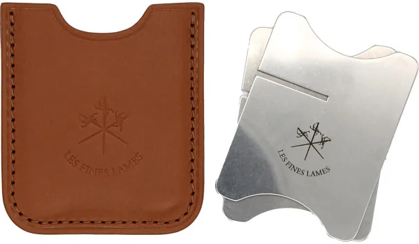 Bancă pentru trabucuri Les Fines Lames cu husă din piele de culoare bej