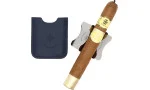 Les Fines Lames Cigar Bench cu husă din piele, albastru petrol