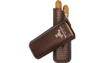 Etui pentru trabucuri Montecristo, piele maro, pentru 2 trabucuri