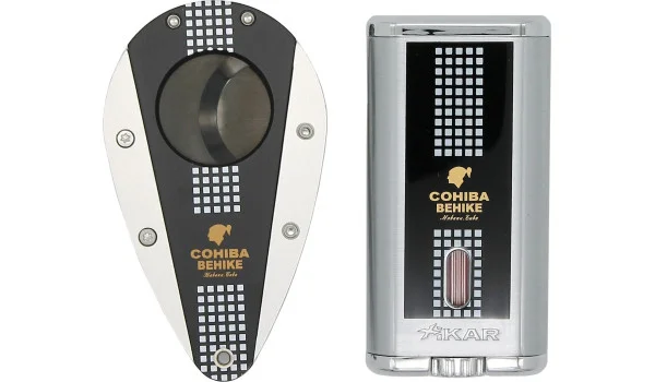 Set Xikar Cohiba Behike pentru tăiat trabucuri și brichetă