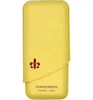 Etui pentru trabucuri Montecristo, galben, pentru 3 trabucuri